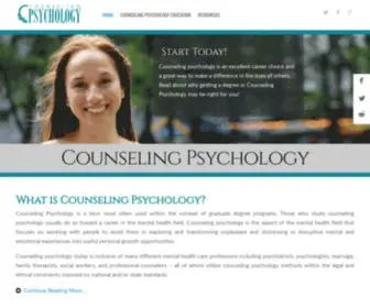 Counselingpsychology.org(Learn about what counseling psychology) Screenshot