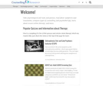 Counsellingresource.com(Therapy & Mental Health Resources) Screenshot