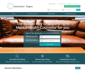 Counselorpages.com(Counselor Directory) Screenshot