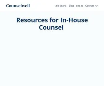 Counselwell.ca(Bridging the Skills Gap for In) Screenshot