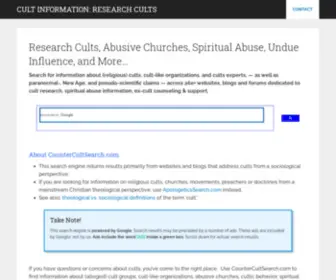 Countercultsearch.com(Cult Information) Screenshot