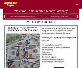 Counterfeitmoneycompany.com(Counterfeit Money Company) Screenshot