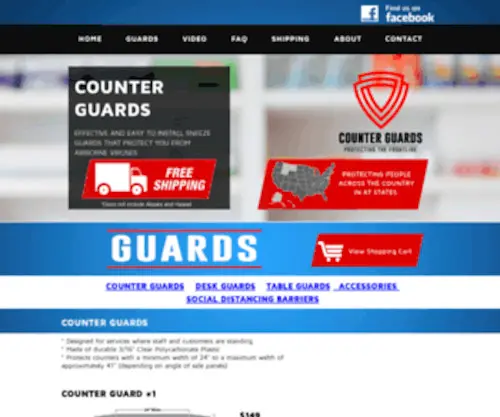 Countersneezeguard.com(Counter Guards) Screenshot