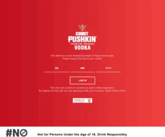 Countpushkin.co.za(Count Pushkin Premium Imperial Vodka) Screenshot