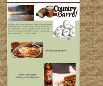 Countrybarrelrestaurant.com(Country Barrel) Screenshot