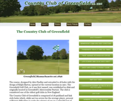 Countryclubofgreenfield.net(Country Club of Greenfield) Screenshot