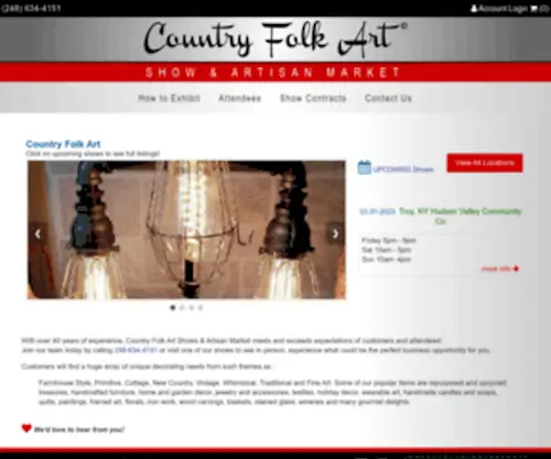 Countryfolkart.com(Country Folk Art Shows) Screenshot