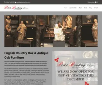 Countryoak.co.uk(English Country Oak & Antique Oak Furniture Welcome to Peter Bunting Antiques. Peter) Screenshot