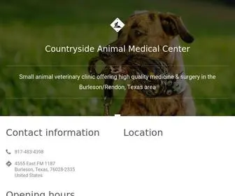 Countrysideanimalmedical.com(Countryside Animal Medical Center) Screenshot