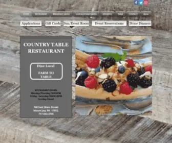 Countrytablerestaurant.com(Country Table Restaurant) Screenshot