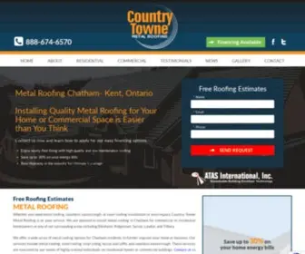 Countrytowne.ca(Metal Roofing Company In Chatham I Get a Free Roof Estimate) Screenshot