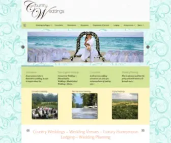 Countryweddings.com(Country Weddings Honeymoon Lodging Luxury Travel Guide) Screenshot