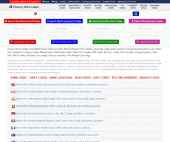 Countrywisecodes.com(World Swift) Screenshot