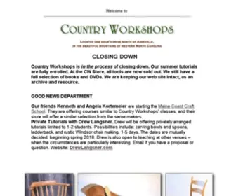 Countryworkshops.org(Woodworking school) Screenshot