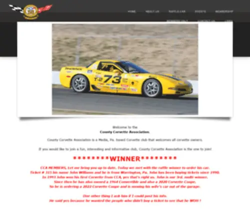 Countycorvetteassociation.com(Corvette Club) Screenshot