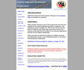 Countyengineers-MD.org(County Engineers Association of Maryland) Screenshot