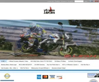 Countyimports.com(Gas Motor Scooters) Screenshot