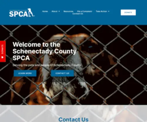 Countyspca.com(Schenectady County SPCA) Screenshot