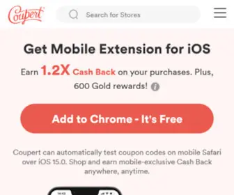 Coupert.com(Free Coupons) Screenshot