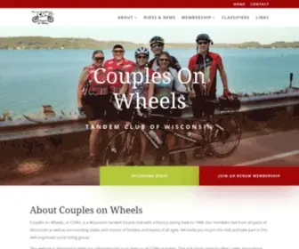 Couplesonwheels.com(Tandem Club of Wisconsin) Screenshot