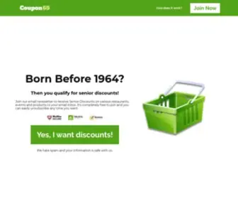 Coupon65.com(Discounts for Senior Citizens) Screenshot