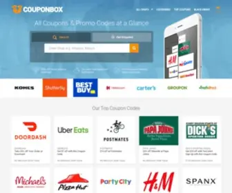 Couponbox.com(All coupons & deals for your favorite shops) Screenshot