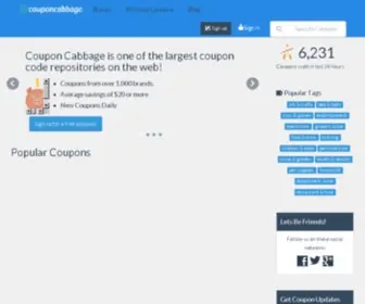 Couponcabbage.com(Coupon Cabbage) Screenshot