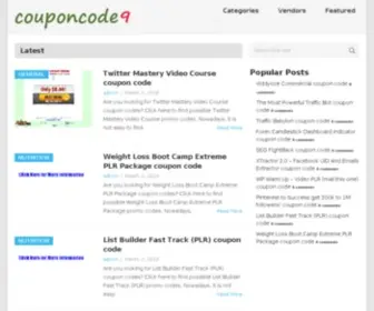 Couponcode9.com(Info Product Coupon Codes) Screenshot