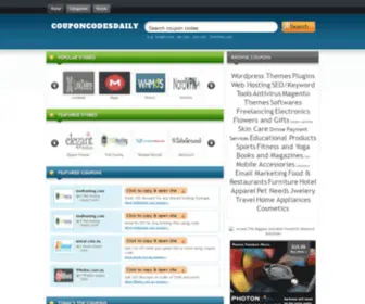 Couponcodesdaily.com(Best Deals & Coupons from Most Reputed Sites Online) Screenshot