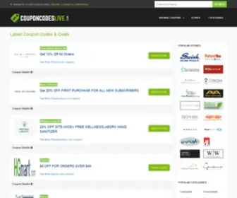 Couponcodeslive.com(Verified Coupon Codes) Screenshot