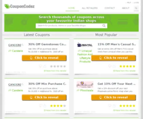 Couponcodez.in(Coupon Code) Screenshot