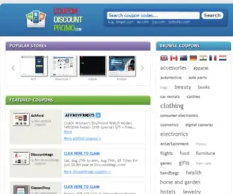 Coupondiscountpromo.com(Discounts & Promo Codes for Online Stores) Screenshot
