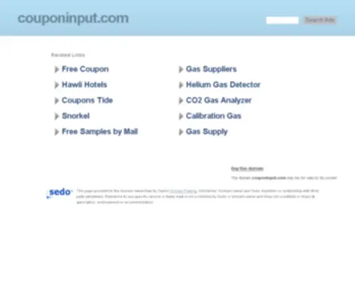 Couponinput.com(Online Coupons And Promo Codes) Screenshot