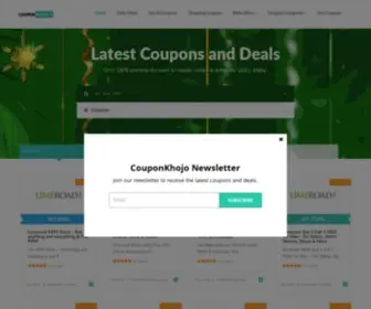 Couponkhojo.com(Coupons, Coupon Codes, Discount coupon code) Screenshot