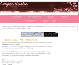 Couponkristin.com(Houston Area Extreme Couponing Blog) Screenshot