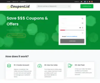 Couponlid.com(Offers, Coupons, Cashback & Promo Codes) Screenshot