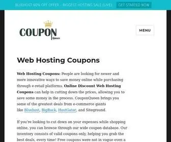 Couponqueen.in(Online Web Hosting Coupons) Screenshot