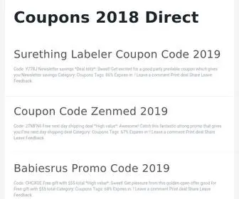 Coupons2018Direct.com(Dit domein kan te koop zijn) Screenshot