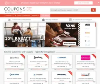 Coupons4U.de(Gutscheine, Gutscheincodes & Coupons für Online-Shops) Screenshot