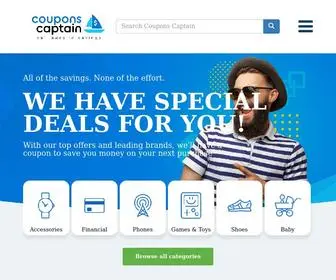 Couponscaptain.com(Coupons Captain) Screenshot