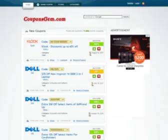 Couponsgem.com(Couponsgem) Screenshot