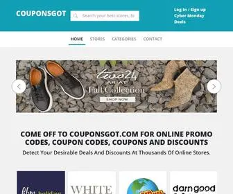 Couponsgot.com(CouponsGot Best Coupon Codes) Screenshot