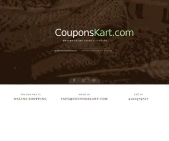 Couponskart.com(Save up to 90% on Online Store Deals with Promo Code Coupons and Discount Vouchers) Screenshot