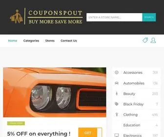 Couponspout.co.uk(Great offers and voucher codes) Screenshot