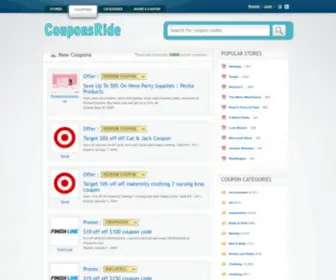 Couponsride.com(Use coupons with code) Screenshot