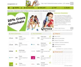 Couponster.at(Gutscheine, Gutscheincodes und Gratis-Artikel für Österreich bei schnappen) Screenshot