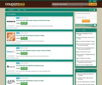 Couponswa.com(Find Coupons & Discount Codes 2021) Screenshot