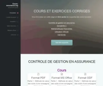 Cours-Assurance.org(Contrôle de gestion) Screenshot