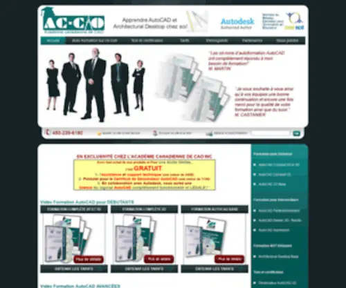 Cours-Autocad.ca(COURS AUTOCAD) Screenshot