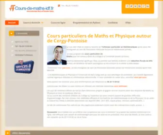Cours-DE-Maths-IDF.fr(Professeur donne cours particuliers de Maths et Physique) Screenshot